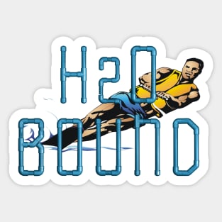 Water Ski H2O Bound Slogan Sticker